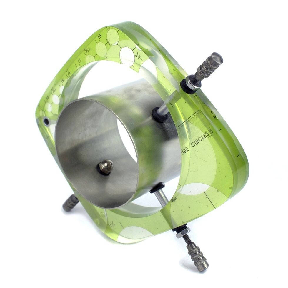 Jewelry made of bright green plastic and metal.